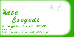 mate csegedi business card